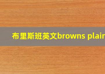 布里斯班英文browns plains